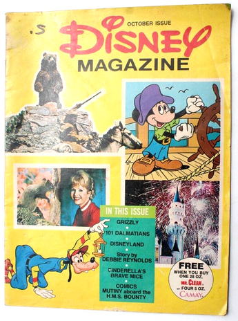 Vintage 1975 October Issue Disney Magazine - 101 Dalmatians CINDERELLA Grizzly