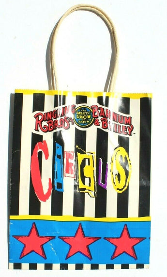 Vtg Ringling Brothers and Barnum & Bailey Circus PAPER Souvenir Shopping Bag