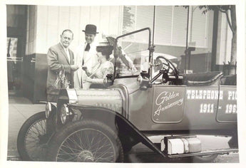 Vtg 1960's THE PACIFIC TELEPHONE AND TELEGRAPH CO. CAR Black & White Photo