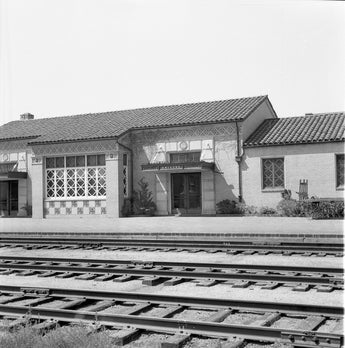 Vtg 1955 A.F. & S.F. Train Station In Abilene Kansas Photo #1442