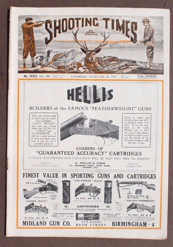 RARE Vintage February 18, 1933 Guns & Ammo Shooting Times Magazine (Hellis)