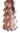New Pink / White Glittered Pepermint Ribbon Candy Christmas Tree Ornament 15"