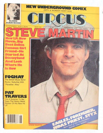 Vintage November 1979 CIRCUS Magazine Classic Rock Roll Music Steve Martin Styx