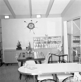 Vtg 1950s Inside Dinning Room Retro Mid Century Decor Interior Design Photo 1387
