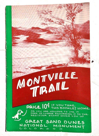 VTG 1950's MOTVILLE TRAIL Great Sand Dunes Information TRAVEL Guide BOOKLET