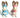 Vintage Girl / Boy Pink Blue Funny Easter Bunny Salt and Pepper Shakers Set