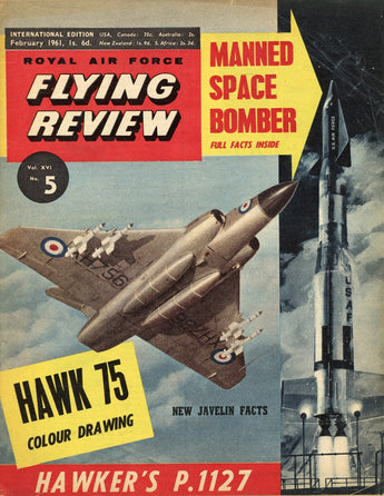 Vintage February 1961 Flying Review Vol. XVI Magazine Cover Photo #3014