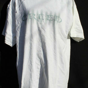 Vtg Creed Band Weathered Would Tour SCOTT STAPP Autographed Signed Shirt Mens L