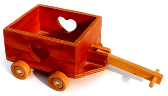 Vintage Robert Raikes Nursery Miniature Wagon Bear Brown Wooden Furniture