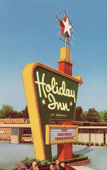 Vtg 1960's Holiday Inn Of America Hotel / Motel Advertising Color Photo #1111