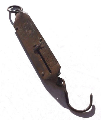 Antique Brass Excelsior Improved 25 Pound Spring Balance Scale