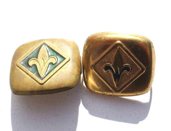 2 Vtg Boy Cub Scouts Webelo Scarf Tie Neck Neckerchief Slide Cub BSA Scouting