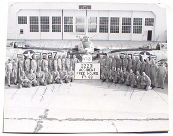 Vtg Signed US Navy Aviation Pilot VT-21 (22.201) Accidents FreeHours FY 63 Photo