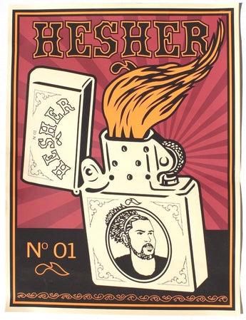 Vintage Original 1970s - 1980s Reto Mod Psychedelic Stoner Weed Hesher Poster