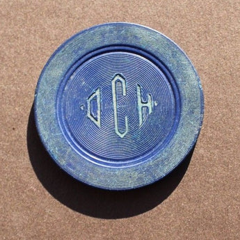 Vtg Poker / Casino Clay Chip - Dark Blue DCH ($1.00)