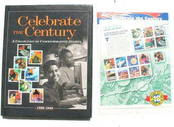 Vtg 1990 - 1999 Celebrate The Century A Collection Of Commemorative Stamps Book