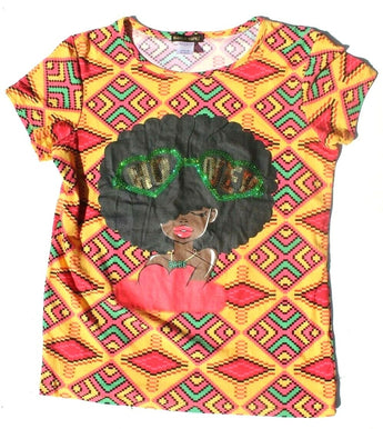 New (Make It Rains) Women's Retro Funky Trendy (BLM)Honey Girl Shirt - Medium