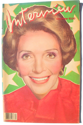 Vtg December 1981 Andy Warhol's Cover ART Interview Magazine - Nancy Reagan
