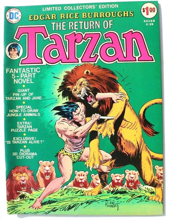 Vtg 1974 C-29 DC Edgar Rice Burroughs The Return of Tarzan Oversized Comic Ltd.E