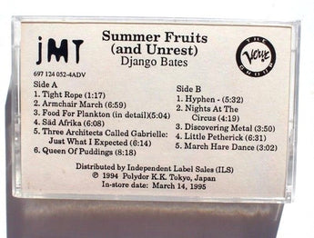 Rare Vintage 1995 Django Bates: Summer Fruits VERVE Promo Cassette