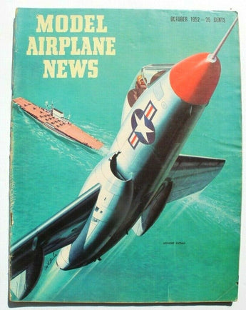 Vintage October 1952 Model Airplane News Aviation Magazine - Vought Cutlas