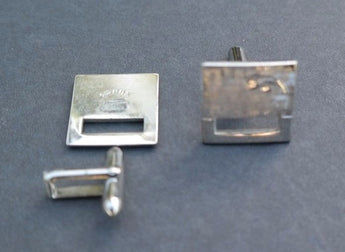 Vintage Silver Swank Etched Men's CUFFLINKS (Excellent 15 of 100)