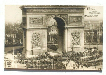 Vtg 1919 Fetes De La Victoire 14 juillet Dix Paris Postcard
