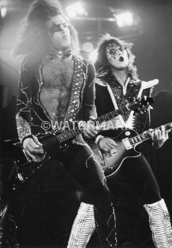Vtg 1970s Ace Frehley Concert Tour Preforming Kiss Band Music Photo #2408