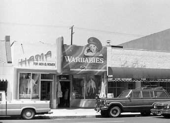 Vtg 1980's California Black & White MELROSE AVE Retail Stores WARBABIES Photo 2