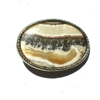 Vtg South Western Belt Buckle Jewelry (Agate Stone Geode Gemstone Crystal) #78