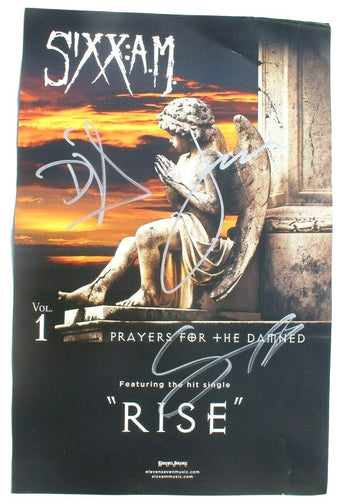 Autographed Signed SIXX A.M Prayers For The Damned 2016 Ltd Ed NEW RARE Poster