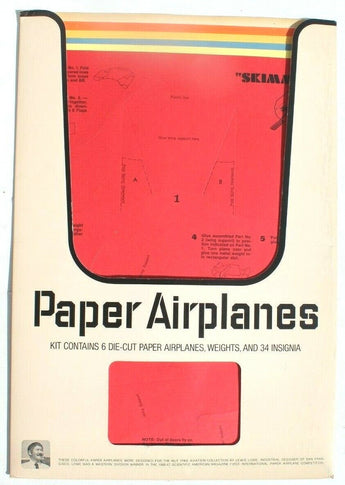 Vtg 1968 Skylark 6 Die Cut Paper Airplanes Toy Kit (Model Airplanes)