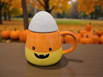 New Halloween Orange / Yellow Vampire Happy Candy Corn Spooky Coffee Tea Mug