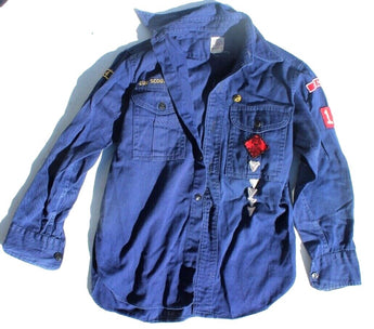 Boy Scouts of America Official Youth Shirt Short Sleeve Button Down Size SMALL