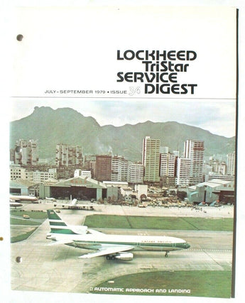 Vtg 1979 Lockheed Tristar Service Digest (Liquid Drain Masts) Issue 34