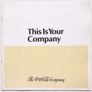 Vtg 1966 Coca Cola Company Soda Pop Booklet This Is Your Company Facts