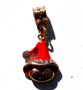 NEW Red / Gold Doggy / Bear W/ Christmas Hat Necklace Bracelet Charm Jewelry