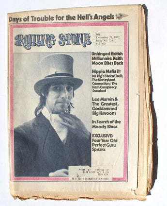 Vtg Dec 21, 1972 Rolling Stones No. 124 Magazine Newspaper - Keith Moon