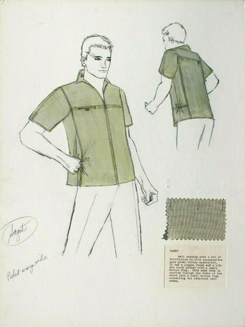 Vtg 1964 Retro MCM Fashion Designer Presentation (Mood) Sketch Board (26 of 40)