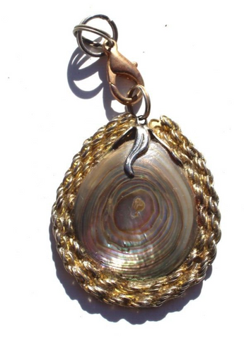Mother Of Pearl Gemstone (Agate Stone Geode Crystal) Necklace Pendant Jewelry