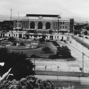 Vtg 1920's - 1930's B&W Photo - Railway Station Auckland N.Z. New Zealand #832