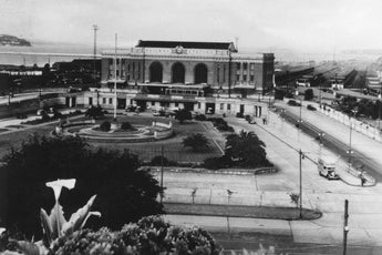 Vtg 1920's - 1930's B&W Photo - Railway Station Auckland N.Z. New Zealand #832