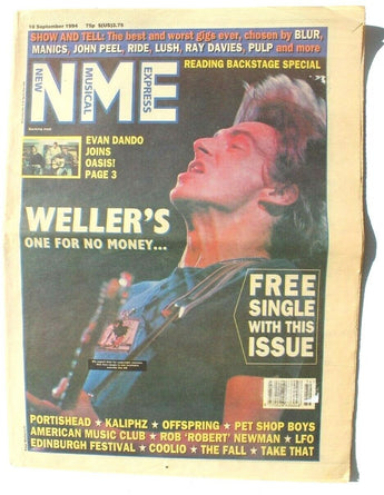 Vtg Sept 10, 1994 NME (New Music Express) Magazine Newspaper - Offspring