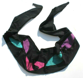 Vtg 1980s 1990s COLORFUL Retro Cloth Tie Around Wrap Around Belt (Cyndi Lauper)