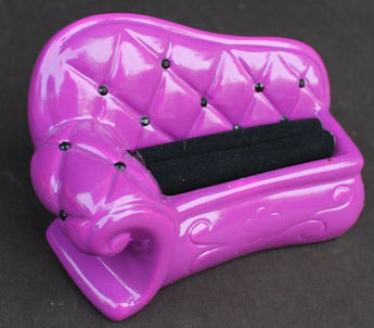 New PURPLE Ceramic Puffy Sofa Ring Holder / Organizer