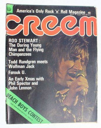 VTG Creem Magazine August 1972 Rod Stewart Faces Todd Rundgren Wolfman Jack