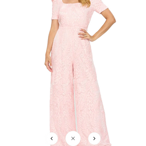 Women Pink Casual Cocktail Short Sleeve Wide Leg Pant Romper Jumpsuits S, M, L