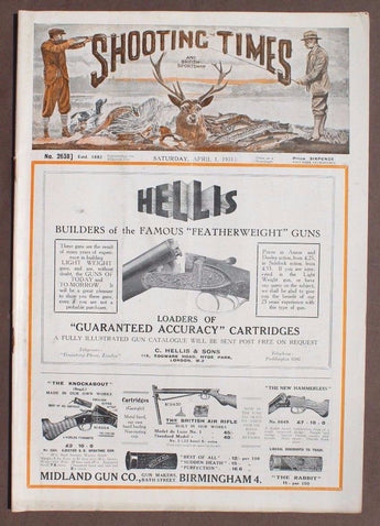 RARE Vintage April 1, 1933 Guns & Ammo Shooting Times Magazine
