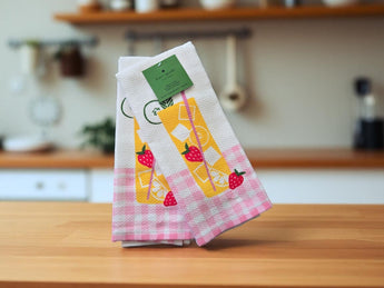 New Kate Spade Set of 2 Kitchen Towels Cocktail Drink 17"X28" 100% Cotton Retro