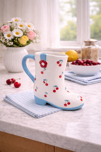 New Cherry Cowgirl Boot Western Ceramic Coffee TEA Beverage Mug Gift Mothers Day